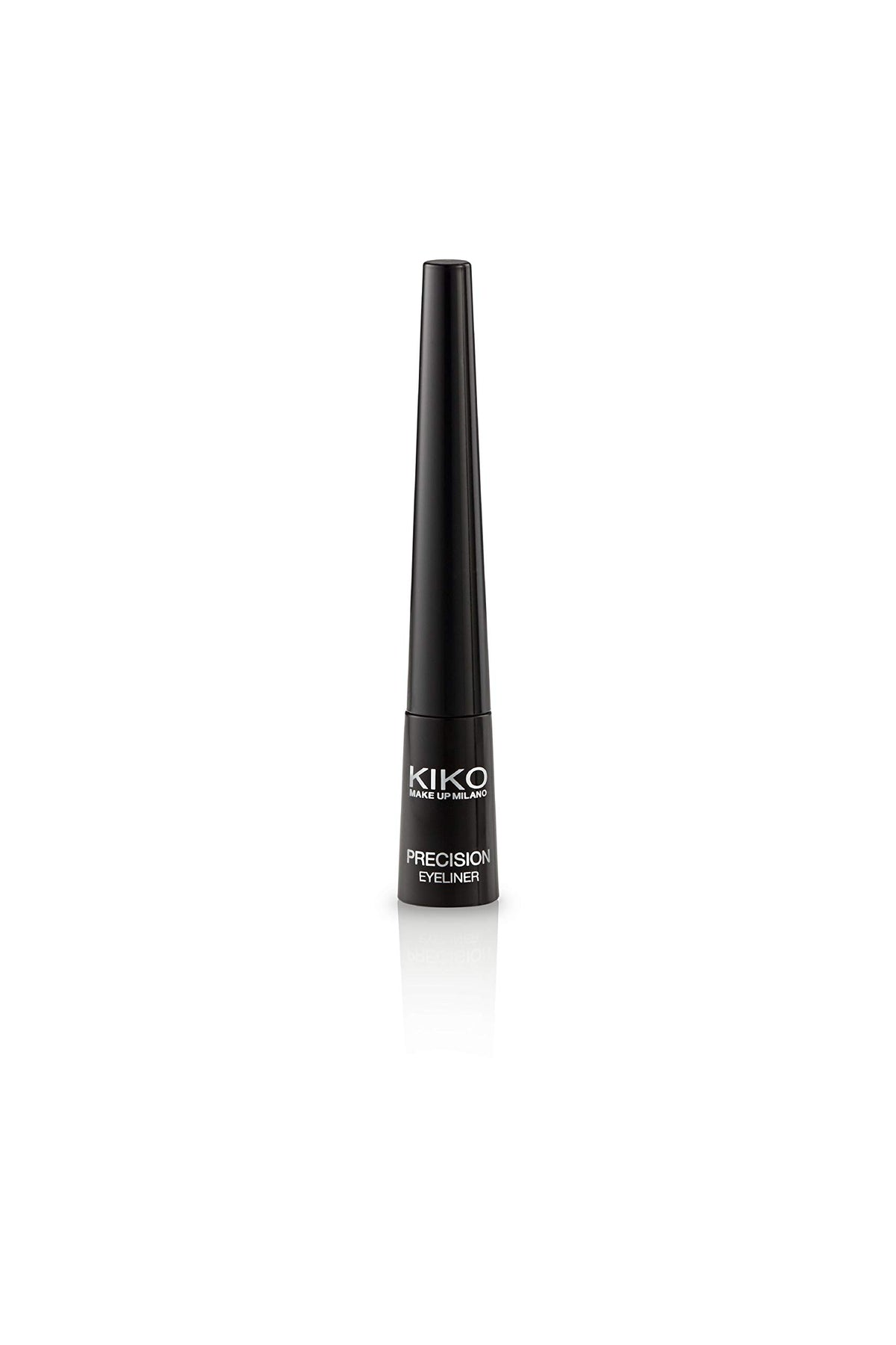 Kiko Milano eyeliner swatch stroke showing intense black payoff and fast drying benefit