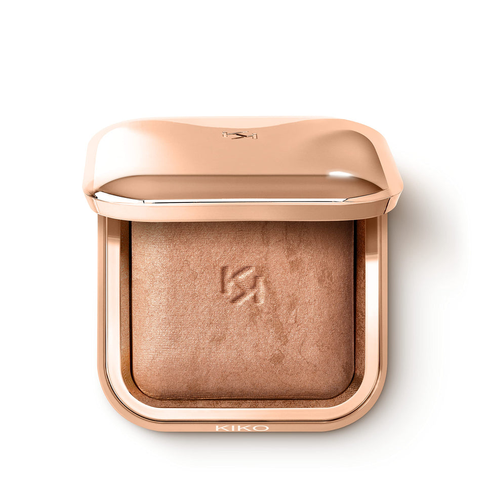 KIKO Milano compact front view showing bronzer and mirror for easy application