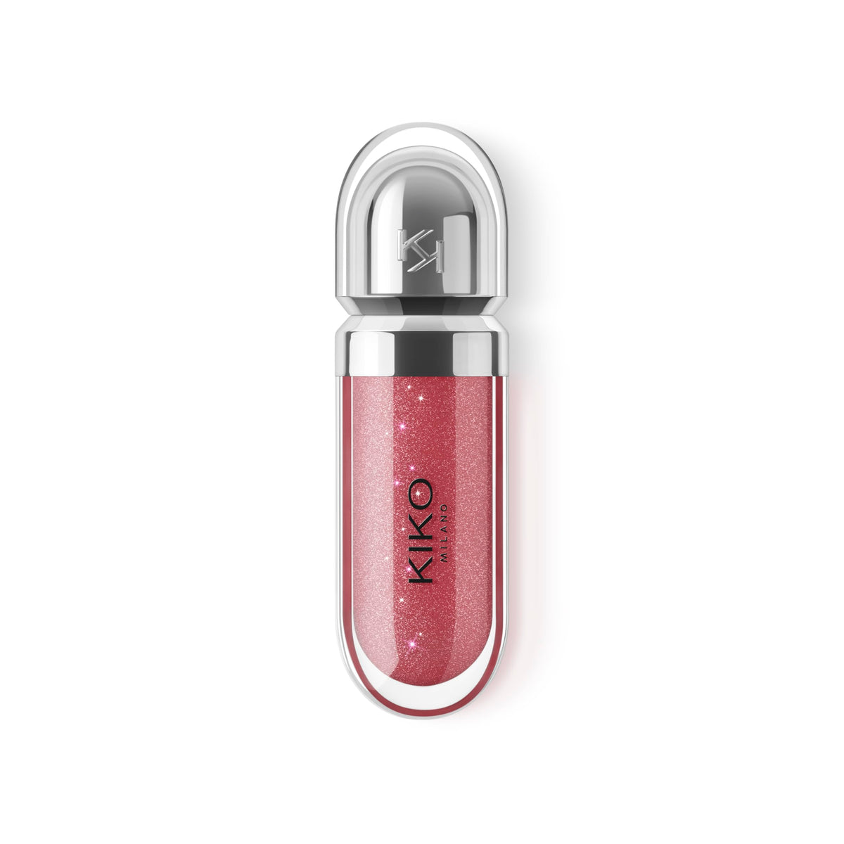Kiko Milano swatch on arm showing glossy texture and rich color payoff