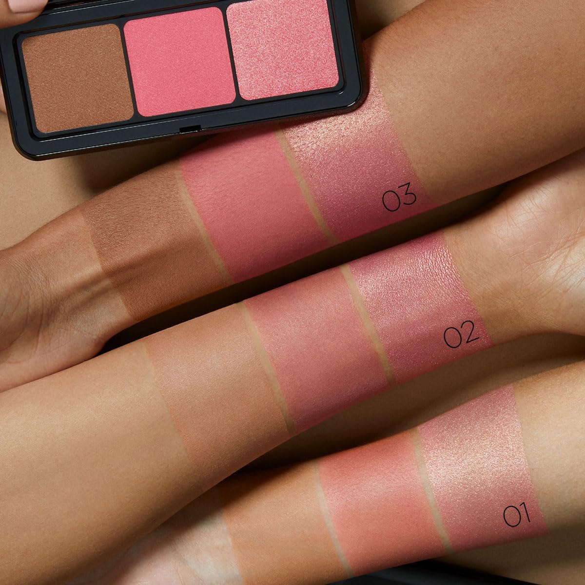 KIKO Milano palette open with mirror used for quick touch-ups on the go