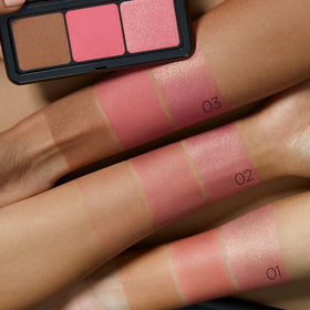 KIKO Milano palette open with mirror used for quick touch-ups on the go