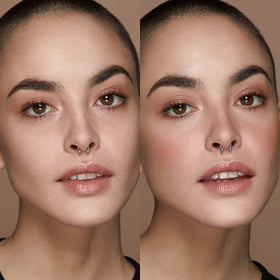 KIKO Milano blush compact held in hand demonstrating portable application ease