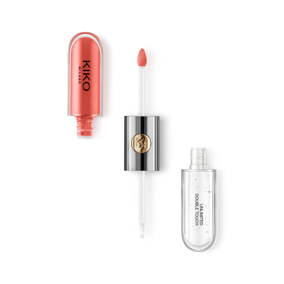 Kiko Milano front packaging showing dual-ended product and KK monogram, clear branding benefit