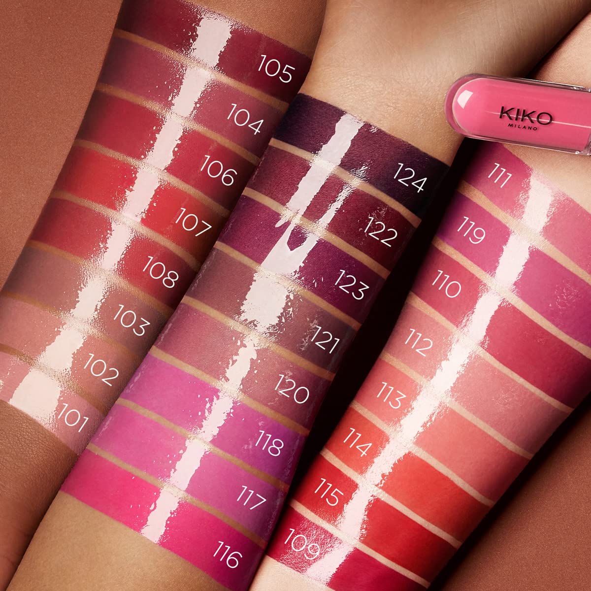 Kiko Milano product in hand during application showing scale and precise application benefit