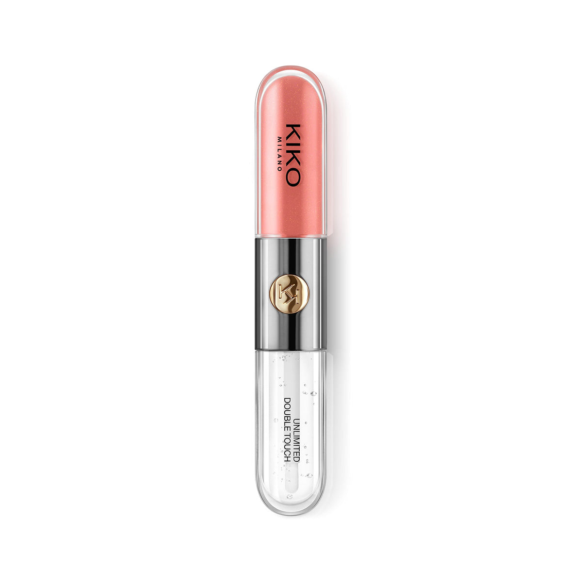 Kiko Milano gloss texture close-up illustrating smooth shine and soft-feel finish on lips