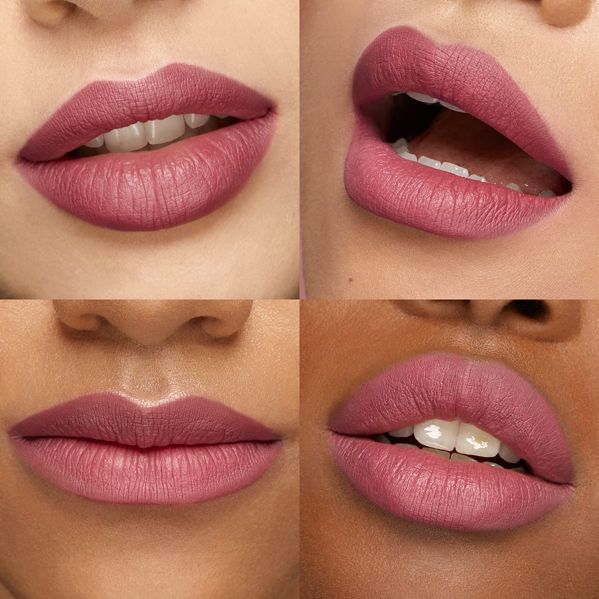 Kiko Milano lipstick applied on lips demonstrating long-wear demi-matte benefit