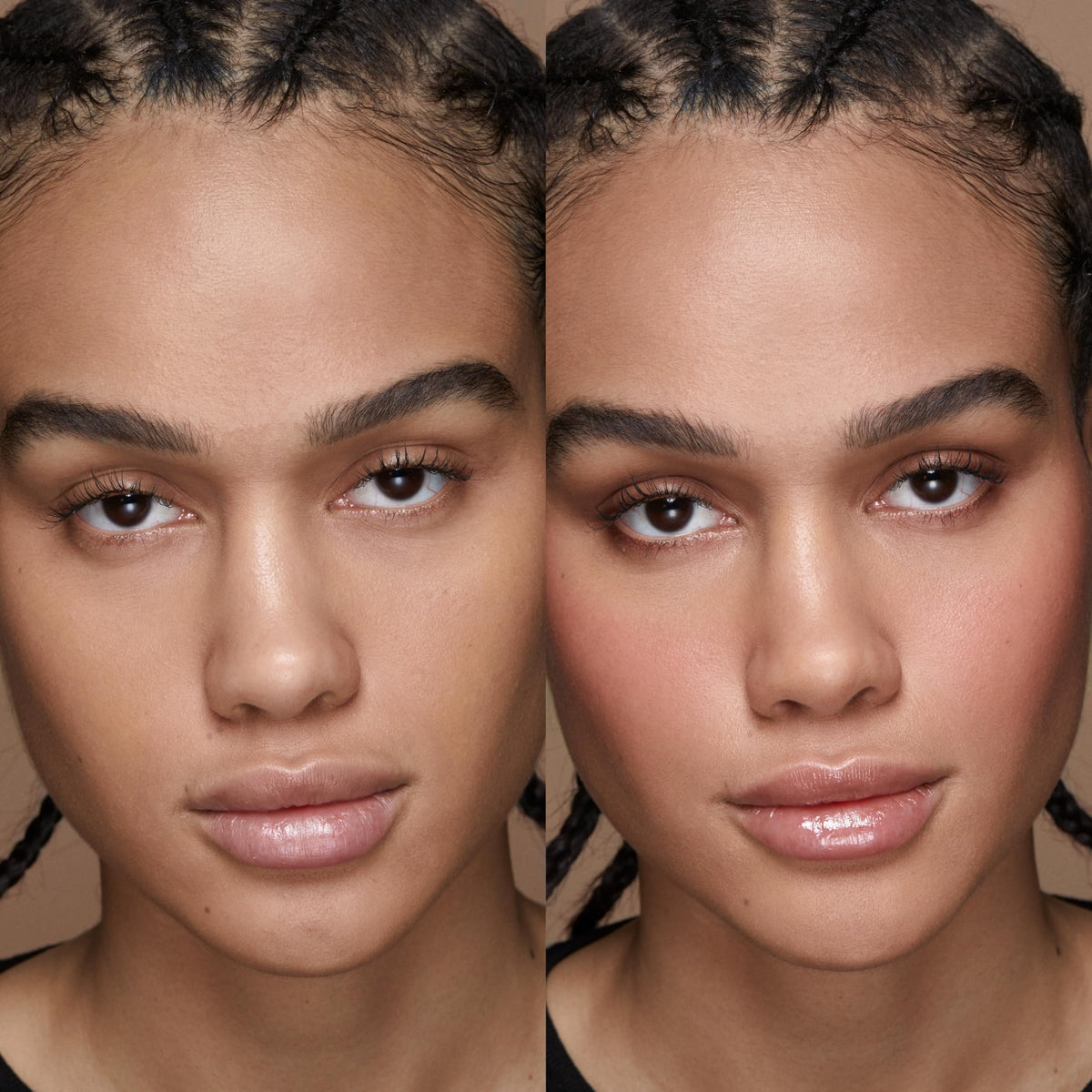 KIKO Milano stick blush applied on cheek demonstrating radiant, natural-looking color