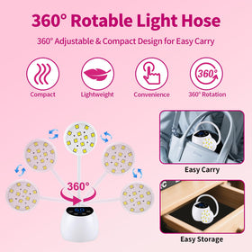 Kikugu flower-shaped lamp on vanity suggesting stylish gift-ready appearance