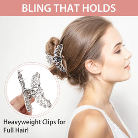 kilofly large clip securing long hair with strong, comfortable grip