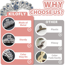 kilofly medium clip used in half-up hairstyle adding subtle shine