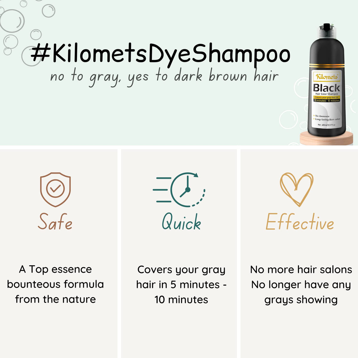 KILOMETS application in-hand demonstrates easy quick at-home coloring method