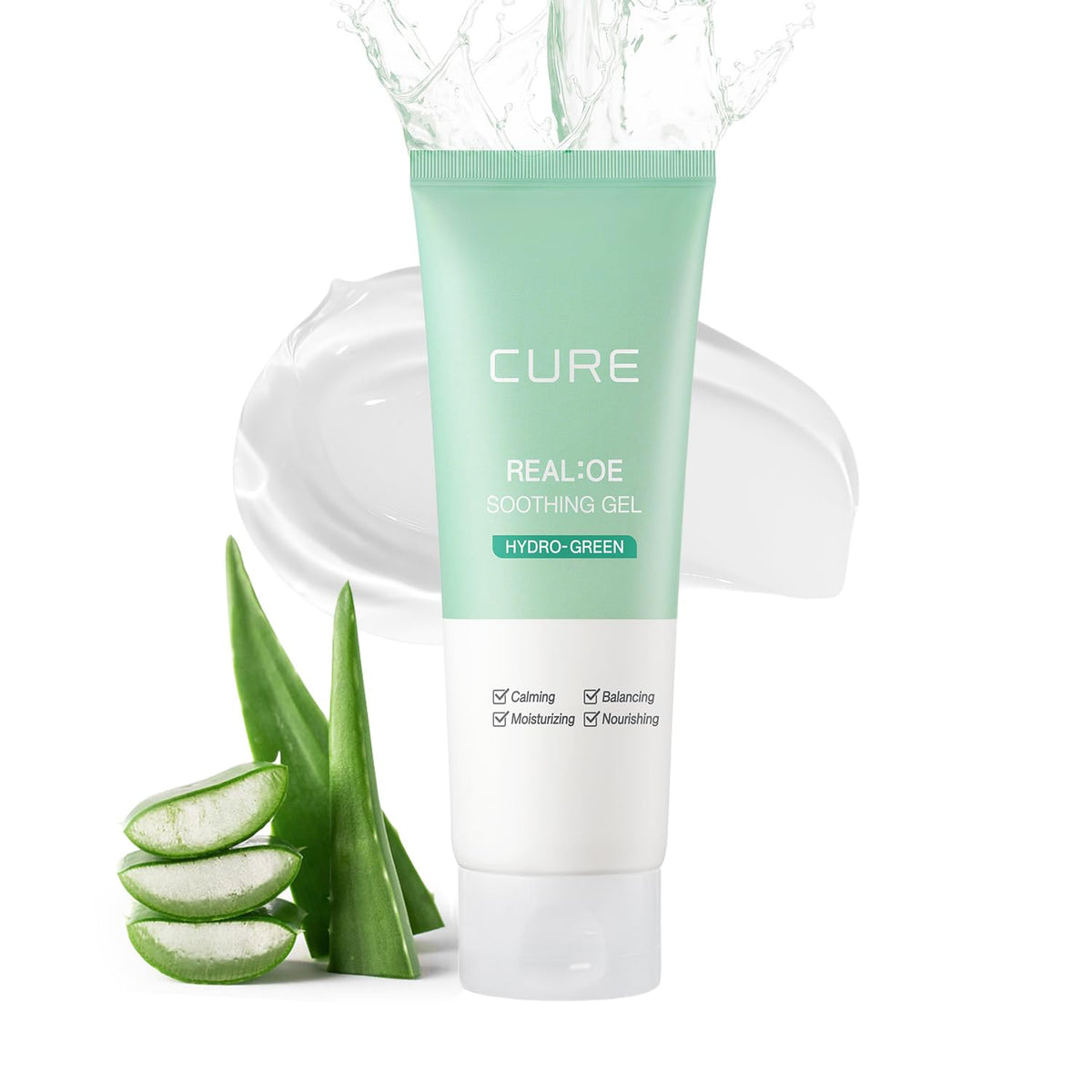Kim Jeong Moon CURE aloe front tube showing packaging and clean formulation benefits