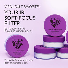 KimChiChic in a travel kit on a vanity illustrating on-the-go touch-ups