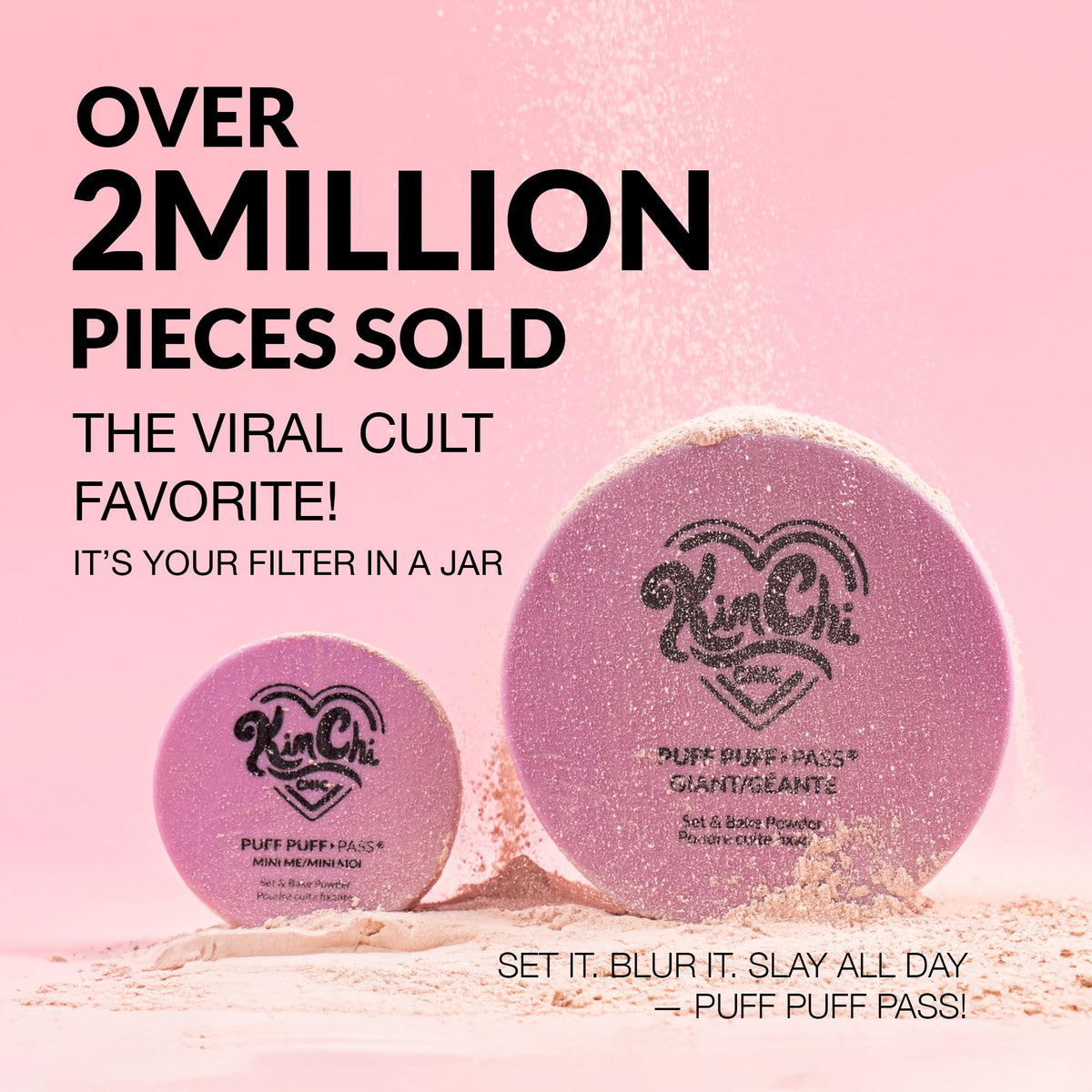 kimchichic loose powder texture close-up showing finely milled, matte finish