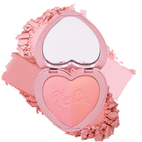 KimChiChic front compact heart-shaped case showing cute packaging and portability