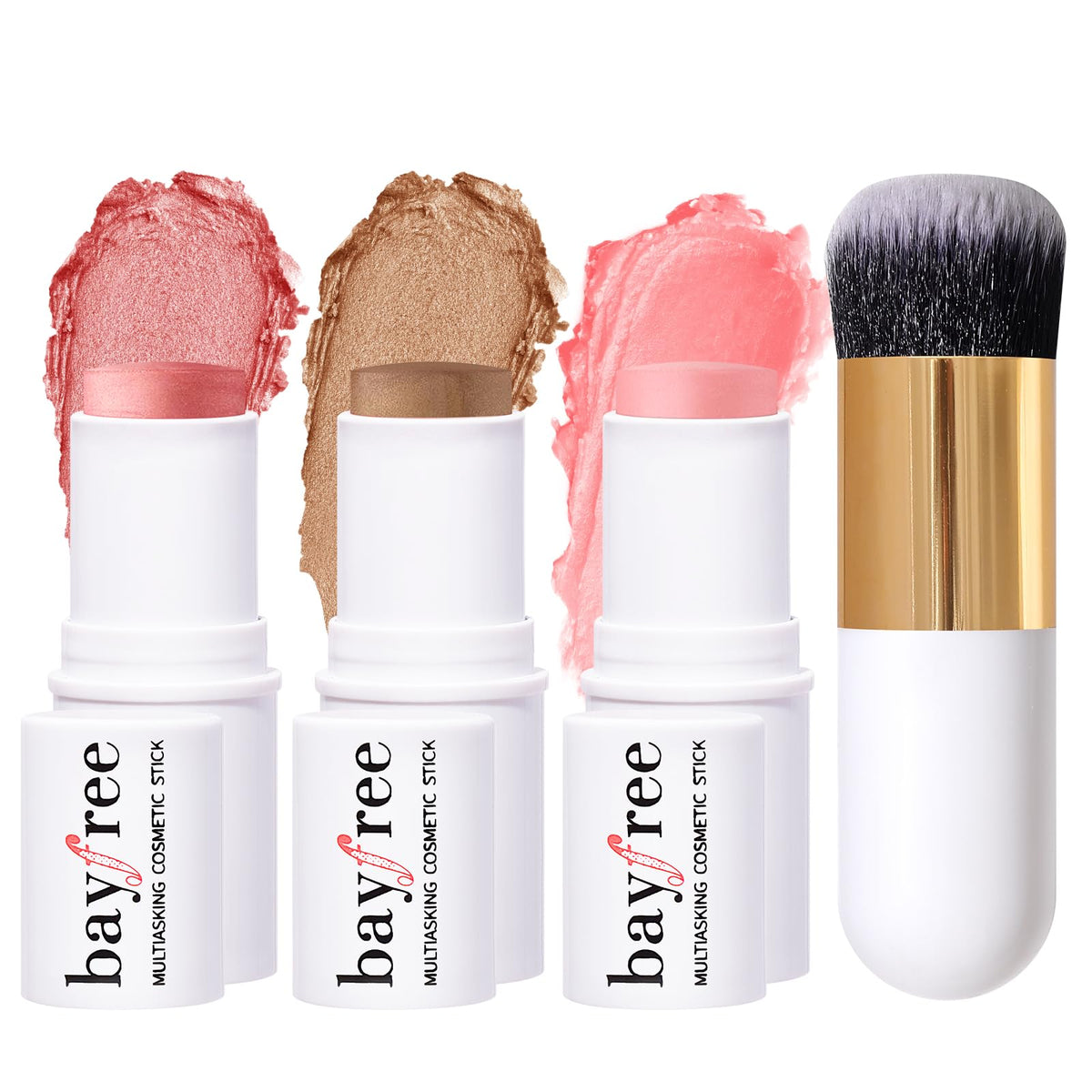 KIMUSE front packaging showing compact three-stick set and brush