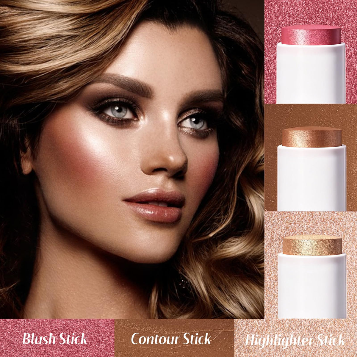KIMUSE highlighter on nose and brow for lifted radiance