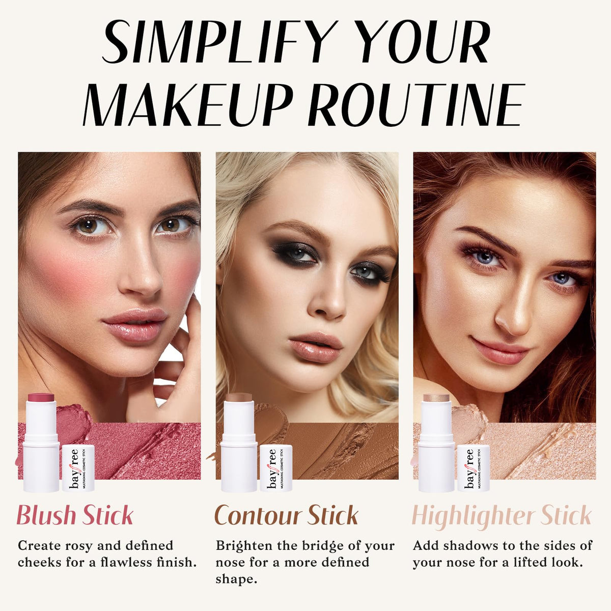 KIMUSE sticks open with brush ready for blending and touch-ups