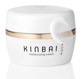 Kinbai jar front view showing clean Japanese packaging and moisturizing benefits