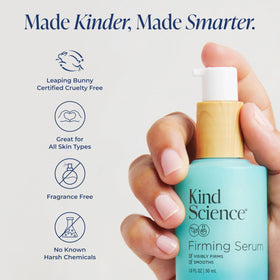 Kind Science bottle label detail showing clean, fragrance-free formulation