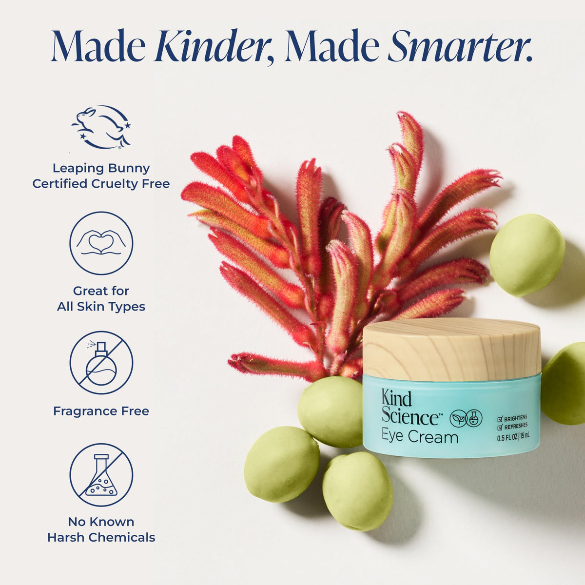 Kind Science jar on bathroom counter in routine setting for everyday use benefit