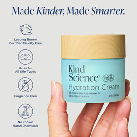 Kind Science applied to model face morning routine for fresh hydrated look