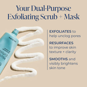 Kind Science scrub texture close-up highlighting volcanic sand for smoothing benefit