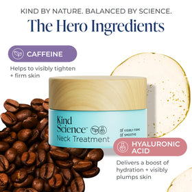 Kind Science applying cream to neck demonstrating lift technique