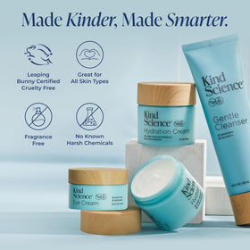Kind Science set arranged for morning and evening routine illustrating simple two-step layering
