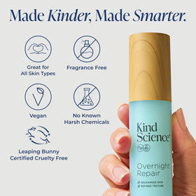 Kind Science boxed packaging front showing brand and travel-ready convenience