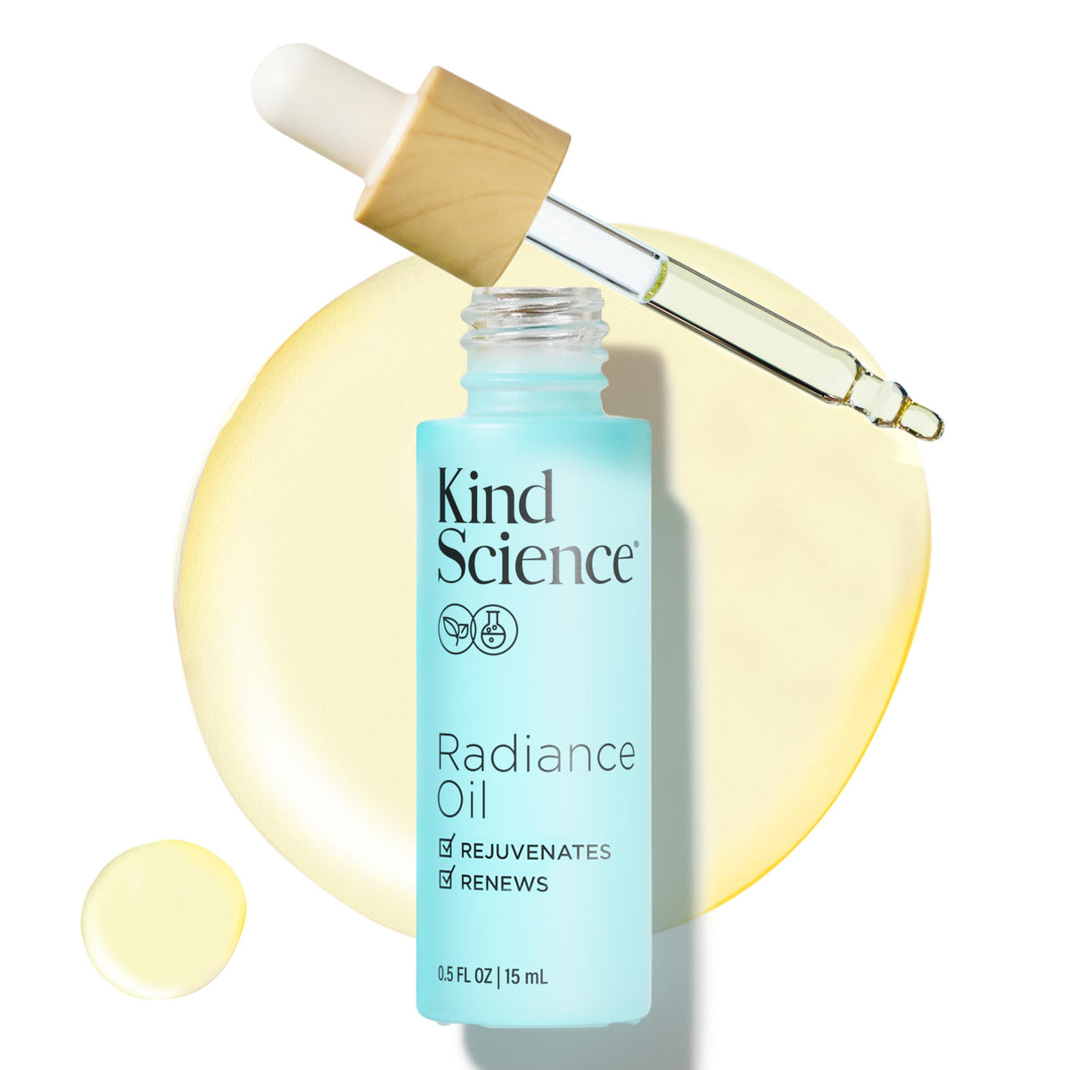Kind Science front bottle showing compact 0.5 fl oz size and clean design