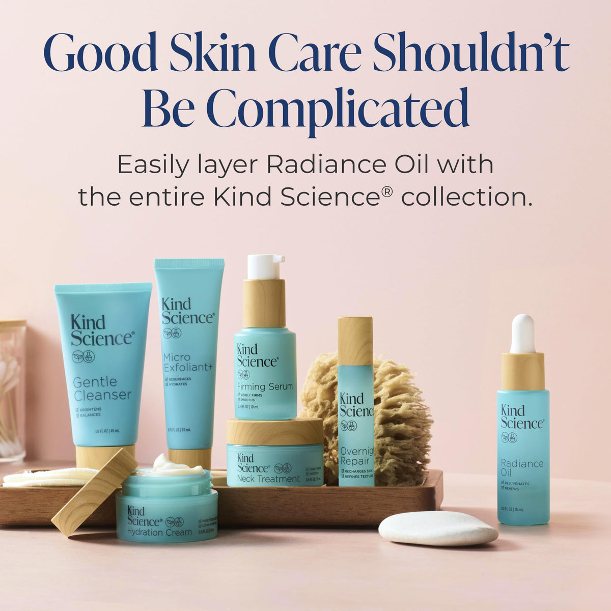Kind Science oil texture poured to show lightweight absorbent finish