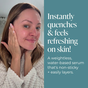 Kind Science applying serum to face illustrating ease of use and smooth finish