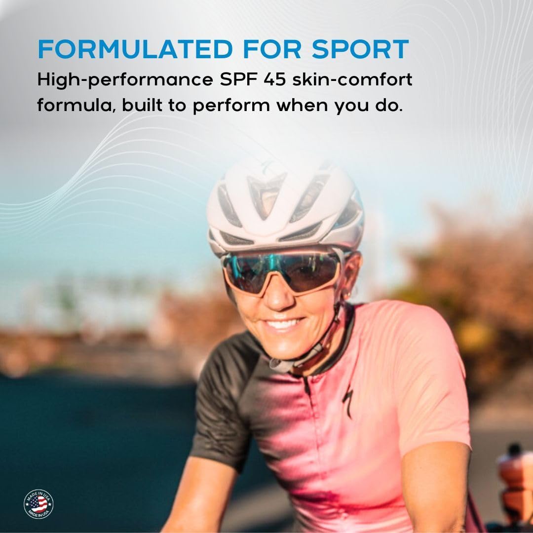 KINeSYS sunscreen stick application on face demonstrating precise coverage