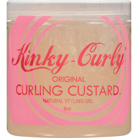 Kinky Curly front jar view showing label and 8oz size for clear identification and benefit