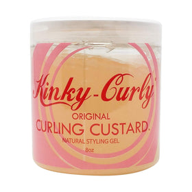 Kinky Curly open jar texture close-up showing smooth custard for easy distribution