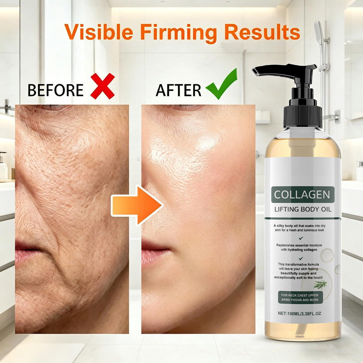 KINOWJI label close-up highlighting collagen and ingredient clarity