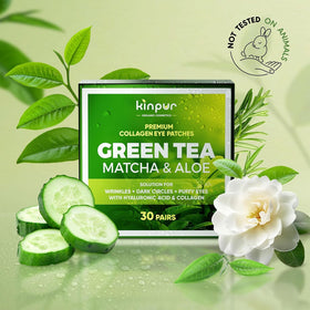 KINPUR patch applied under eye demonstrating cooling effect