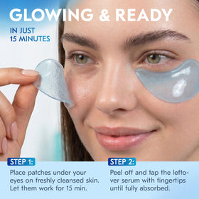 KINPUR morning routine scene showing refreshed, radiant under-eyes