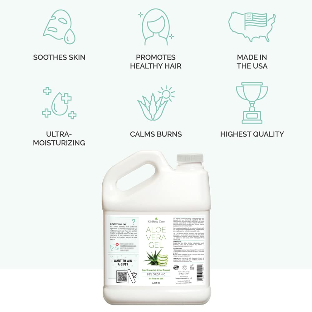 KinRose Care aloe gel texture close-up highlighting smooth pure gel hydration