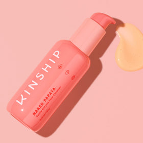 Kinship cleanser dissolving makeup to show effective makeup removal