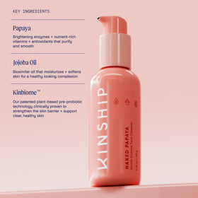 Kinship creamy texture closeup highlighting hydrating, non-foaming feel