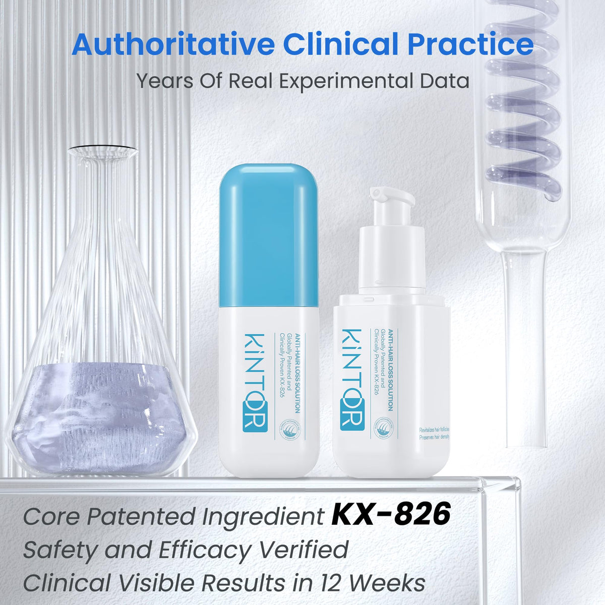 KINTOR being applied to scalp for targeted follicle nourishment