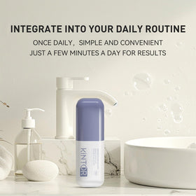 KINTOR bottle on bathroom shelf showing routine-friendly placement benefit