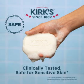Kirk's coconut oil ingredient visual emphasizing plant-based, moisturizing benefit