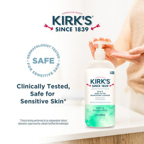 Kirk's used during family bath showing safe gentle cleansing for kids