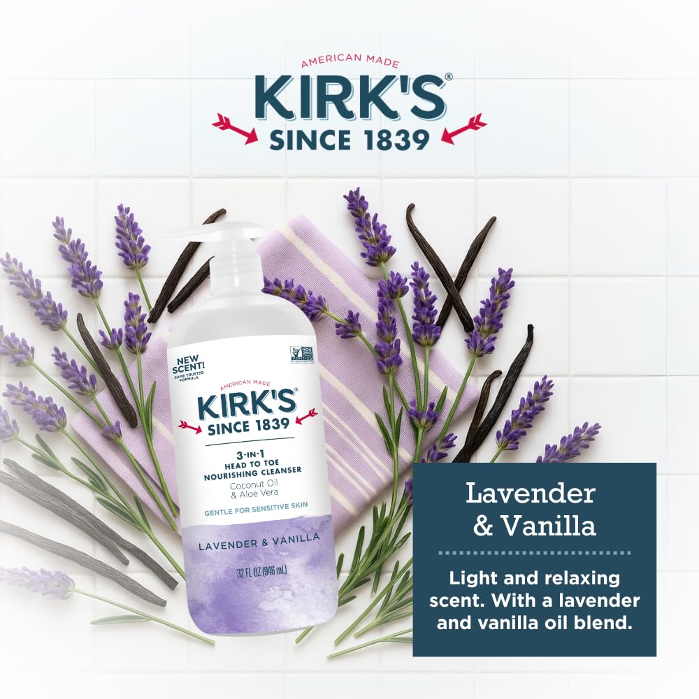 Kirk's family shower use with man, woman and child for gentle cleansing