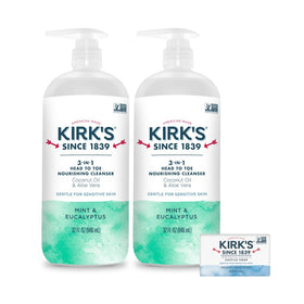 Kirk's front pump bottle showing clean packaging and easy dispensing benefit