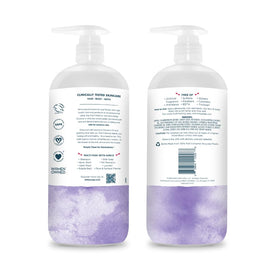 Kirk's pump bottle dispensing creamy lather for easy daily use