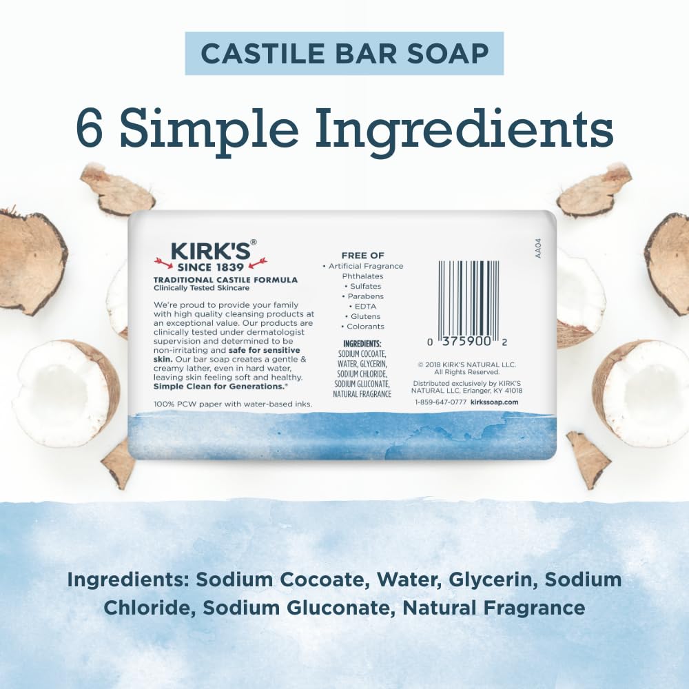 Kirk's close-up of bar lather texture demonstrating rich, gentle coconut cleanse